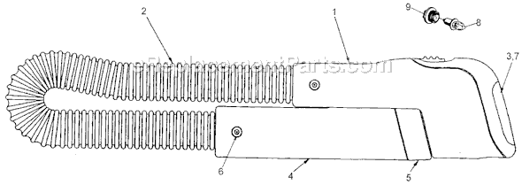 Page A Diagram and Parts List for SLB1Q Type 1 Black and Decker Worklight & Flashlight